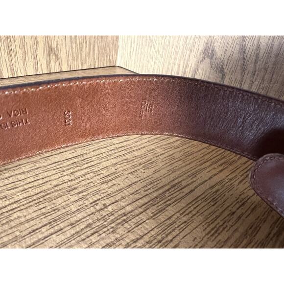Vintage Coach Cowhide Leather Belt Burgundy 40” 100cm 3931 Brass USA Made - Picture 9 of 11